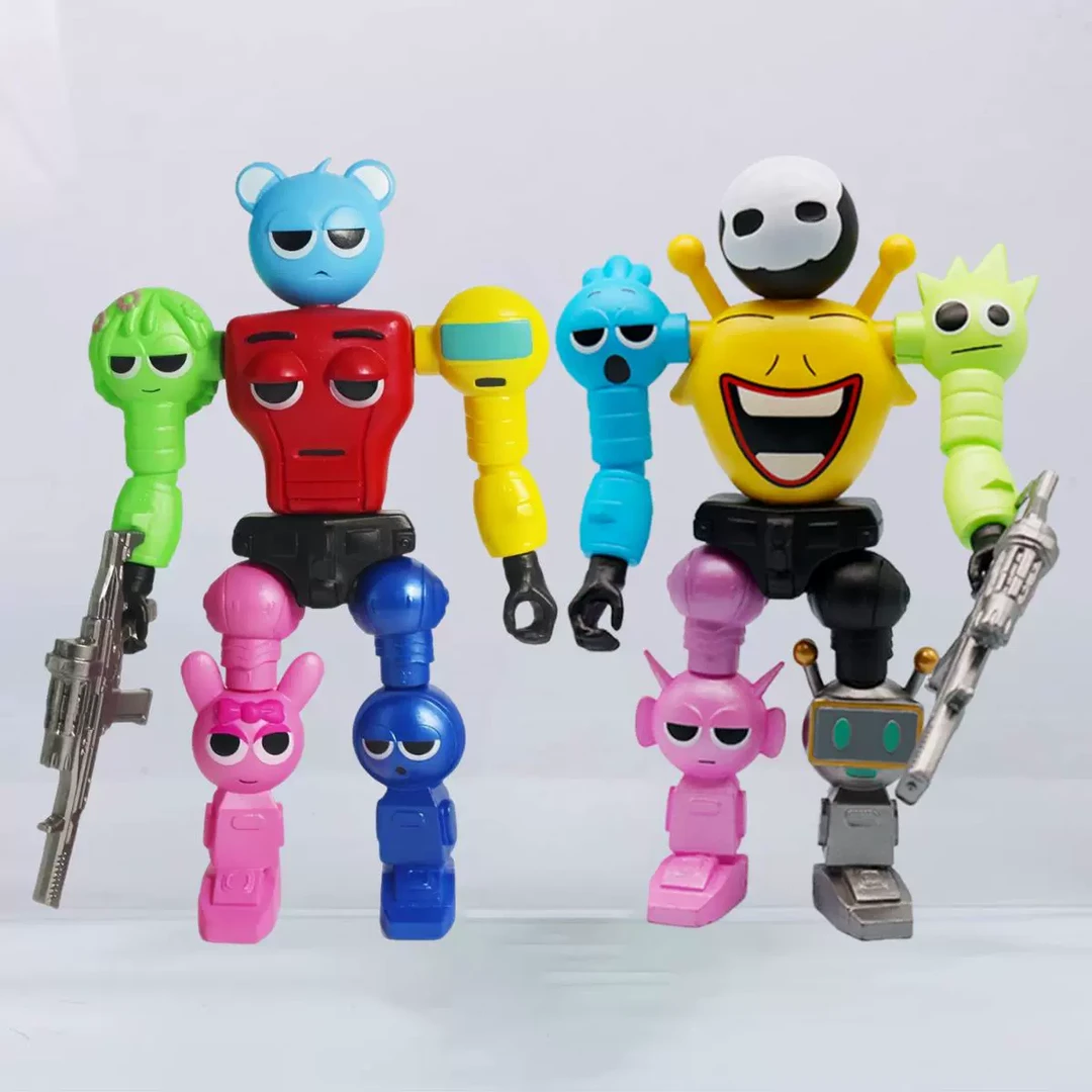 Sprunki节奏盒子大号可拆装武装机器人手办玩具平基奥伦合体玩具