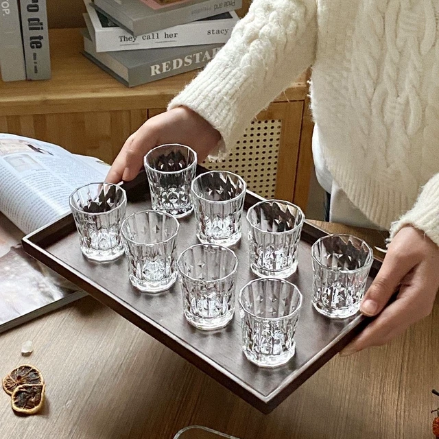 玻璃白酒杯分酒器家用酒盅小号套装玻璃酒具烈酒杯一两杯小酒杯