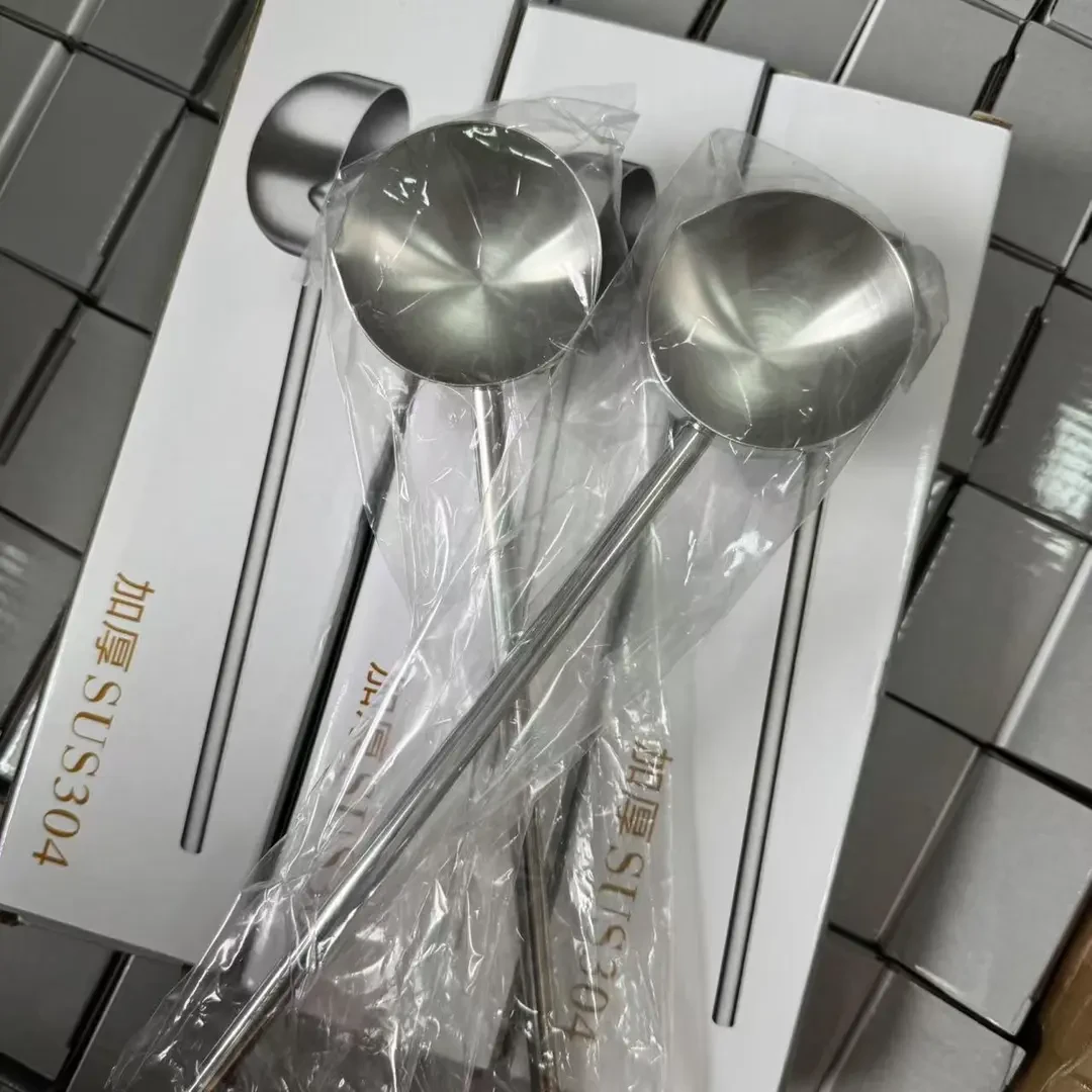 千姑娘砂光勺不锈钢勺加厚炒菜勺子厨师专用铲子家用厨房锅铲