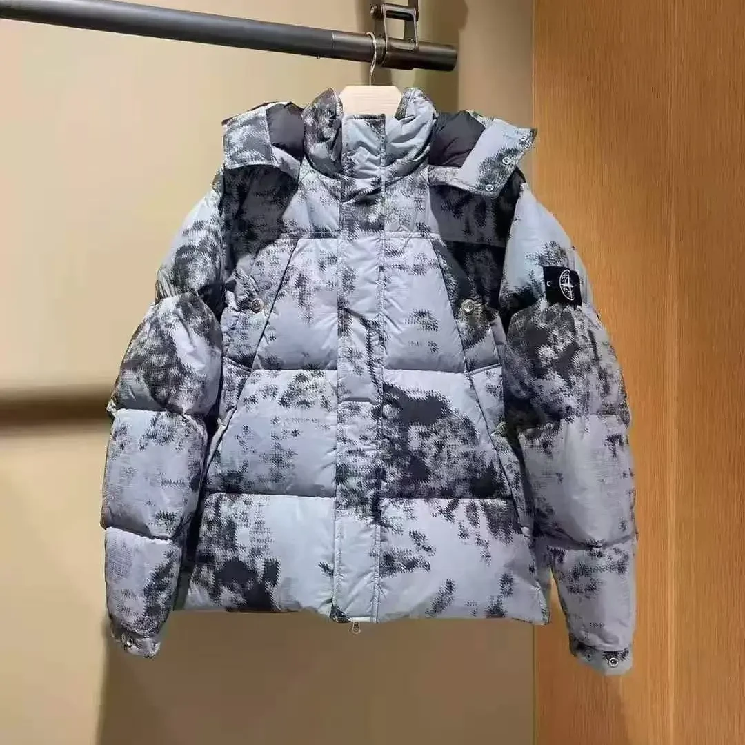 未使用 STONE ISLAND 石头岛白标迷彩实验室温感变色羽绒服/462E1
