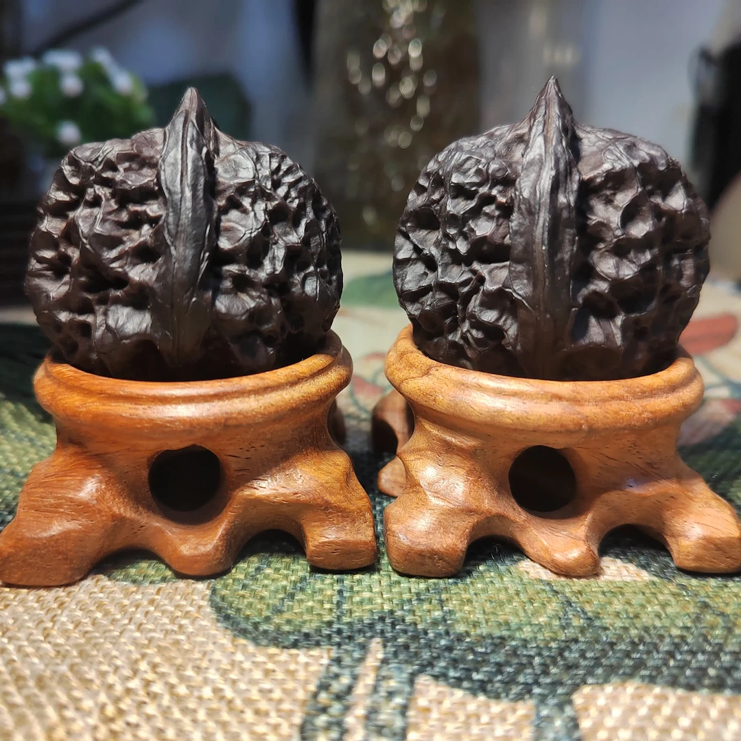 大理官帽纯野生地闷果尺寸肚44，边40.5，高42.5，重50.2克，精品配对