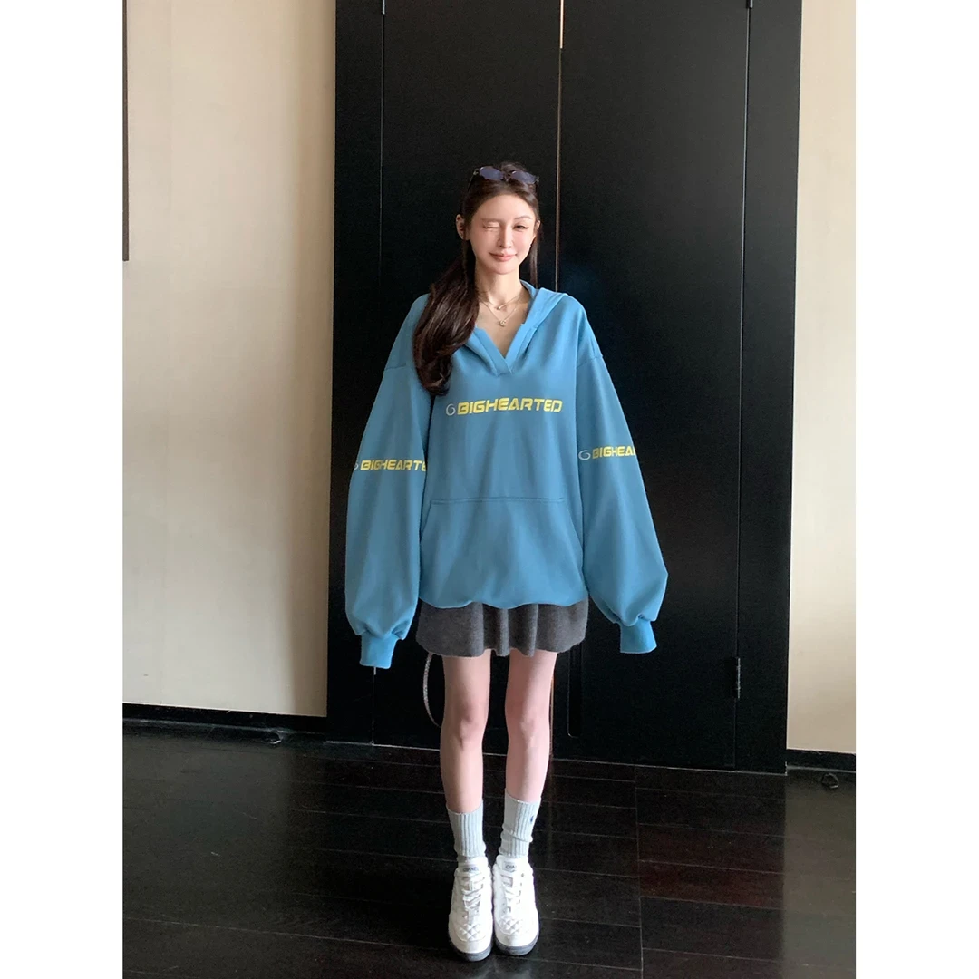 CHIC 巴家私服 章若楠同款360G獨家定染撞色套头百搭卫衣外套女