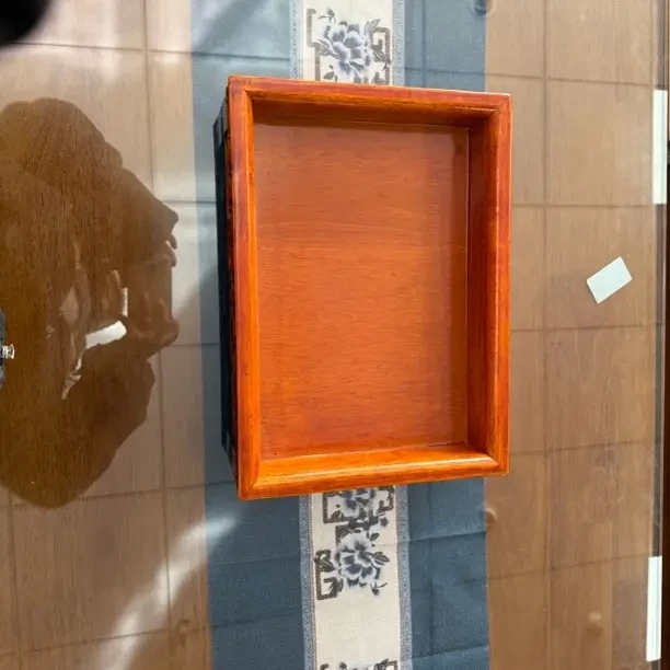 藏式家具果盘吉祥八宝果盘长34厘米宽24.8厘米高8.8厘米花梨色