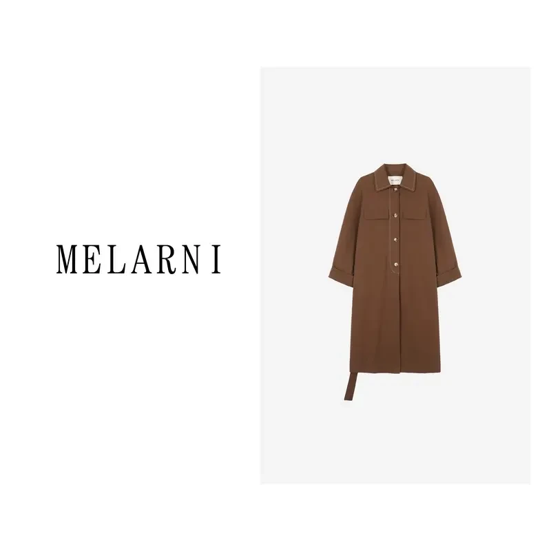 【MELARNI】气质百搭简约风衣外套MLN10471