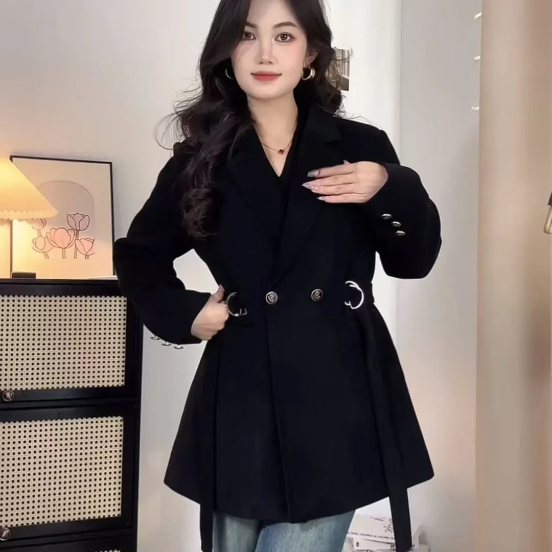 秋冬新款欧棉绒加厚白鸭绒西服外套时尚显瘦气质女装【2519】