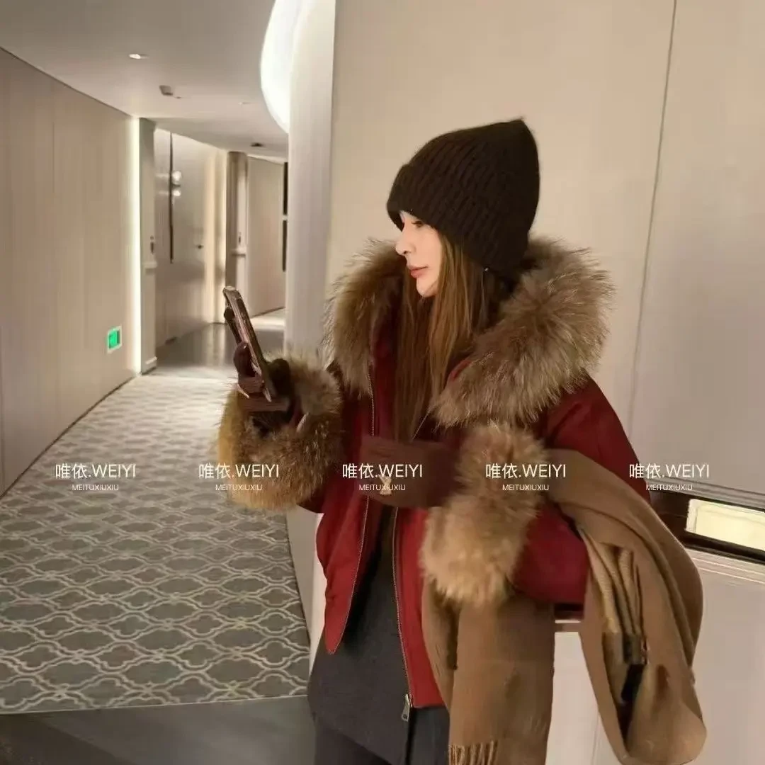 冬季重工设计感毛领袖口气质时尚减龄百搭外套