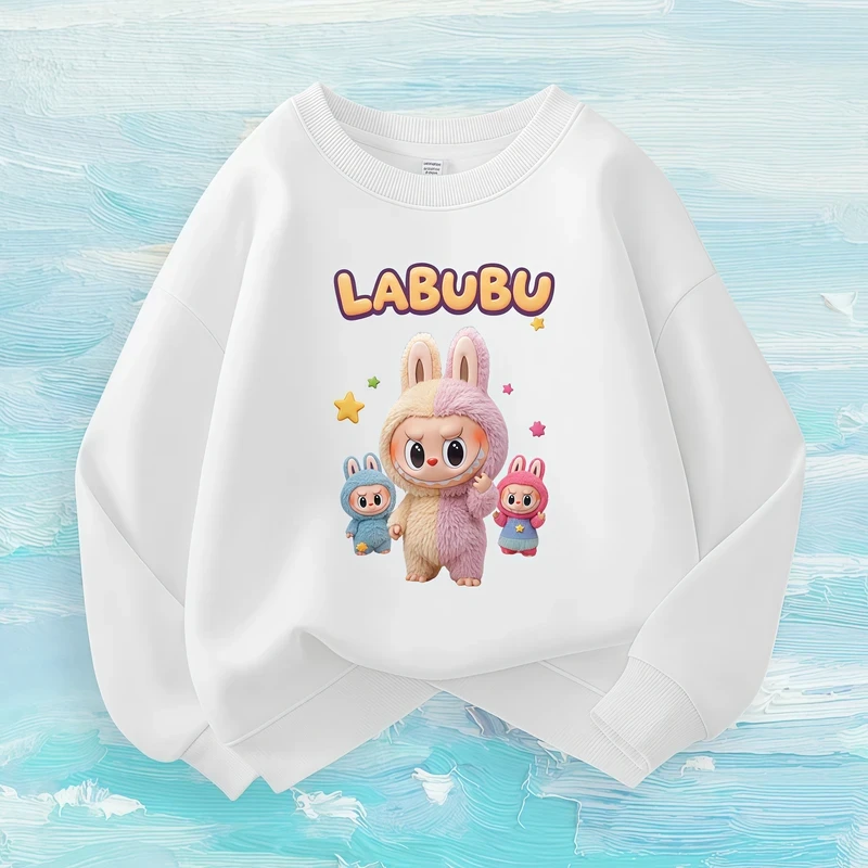 卡通印花圆领长袖卫衣男童女童春秋冬新款可爱中小儿童休闲百搭