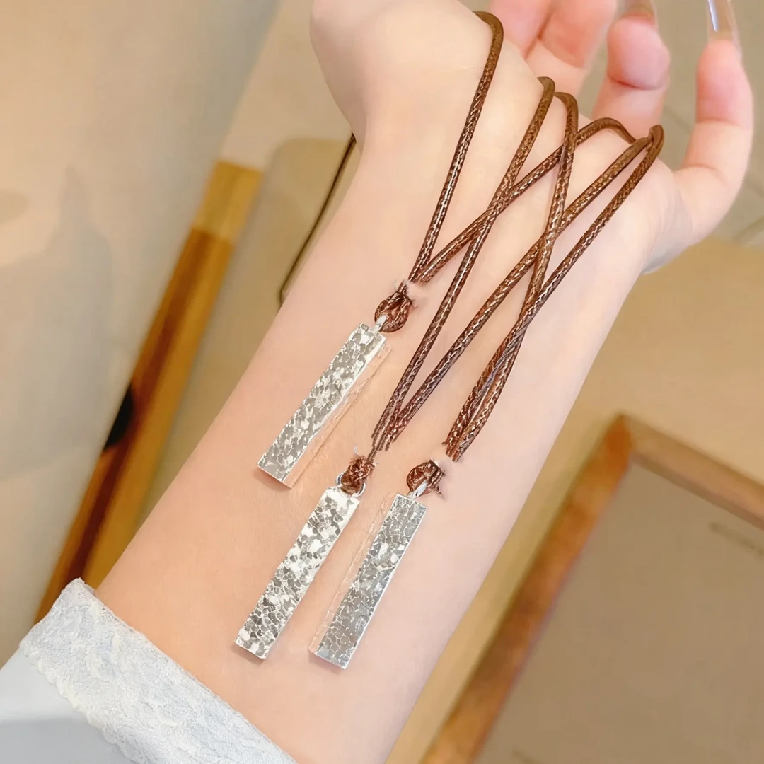 吊坠足银  【老庙】四方来财足银挂坠碎冰冰小金条送女友