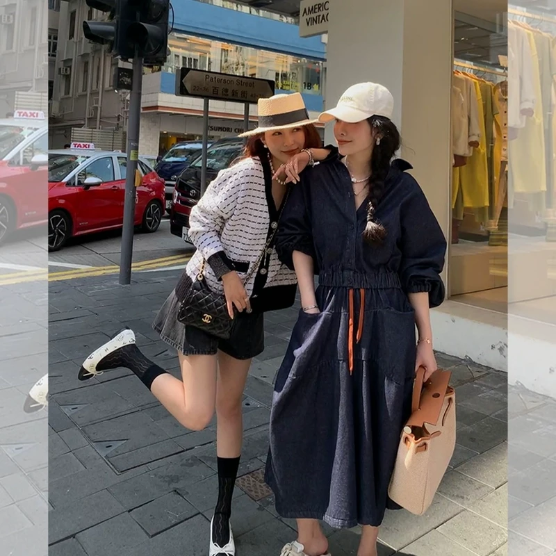【日系休闲牛仔私服】春季牛仔外套&裤子套装女QD231010