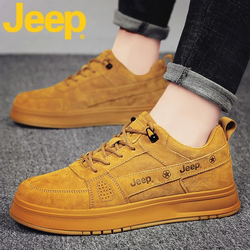 jeep吉普板鞋男鞋冬季2024新款高端增高潮鞋运动休闲爆款鞋子男士