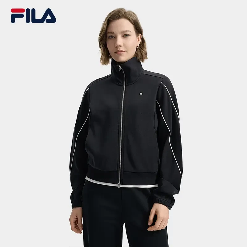 Fila/斐乐女【舒适显瘦】女秋季新款针织运动长袖外套F11W533503F