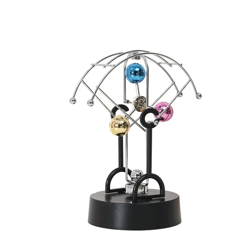 创意金属解压磁浮永动仪办公室桌面解压摆件电磁摆摇步机生日礼物