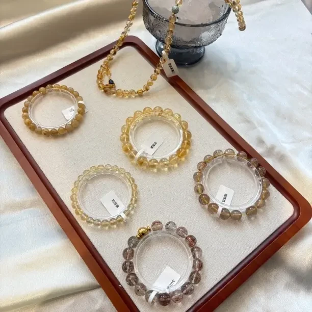 天然黑金超七水晶手链设计感少女甜妹必备