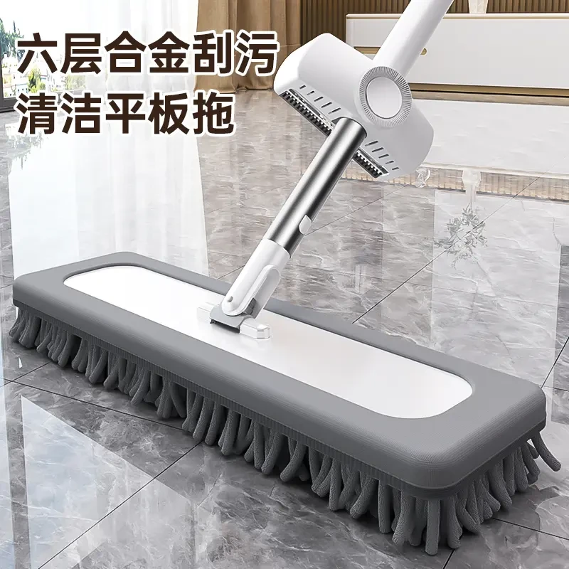 2025款雪尼尔免手洗平板拖把家用专用懒人墩布保洁拖地神器