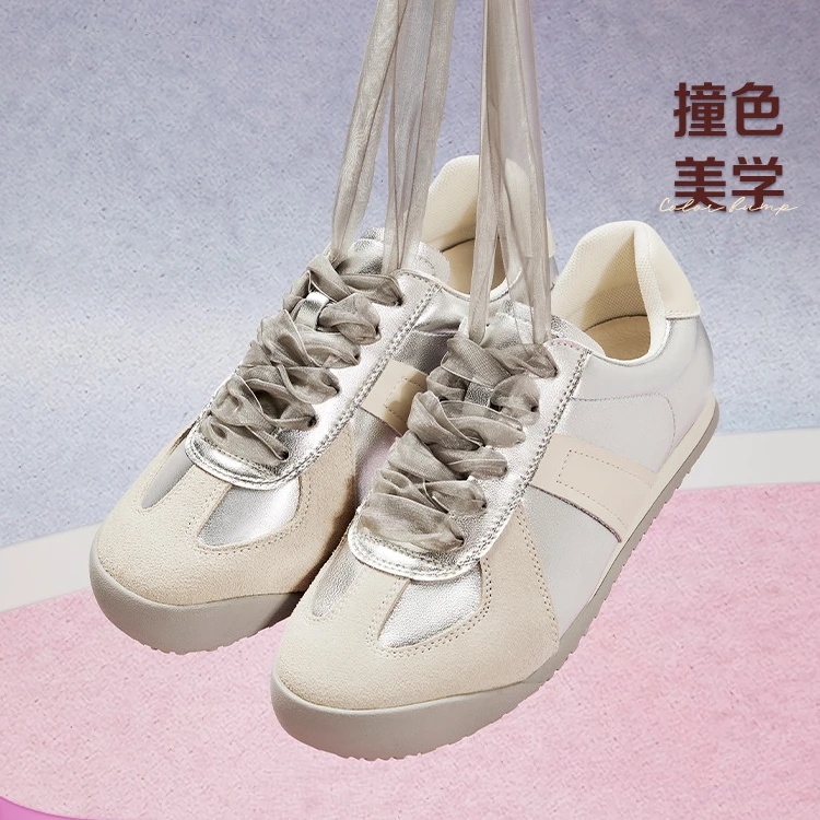 天美意春新款复古运动鞋百搭百搭女阿甘鞋德训鞋休闲通勤KG007AM4