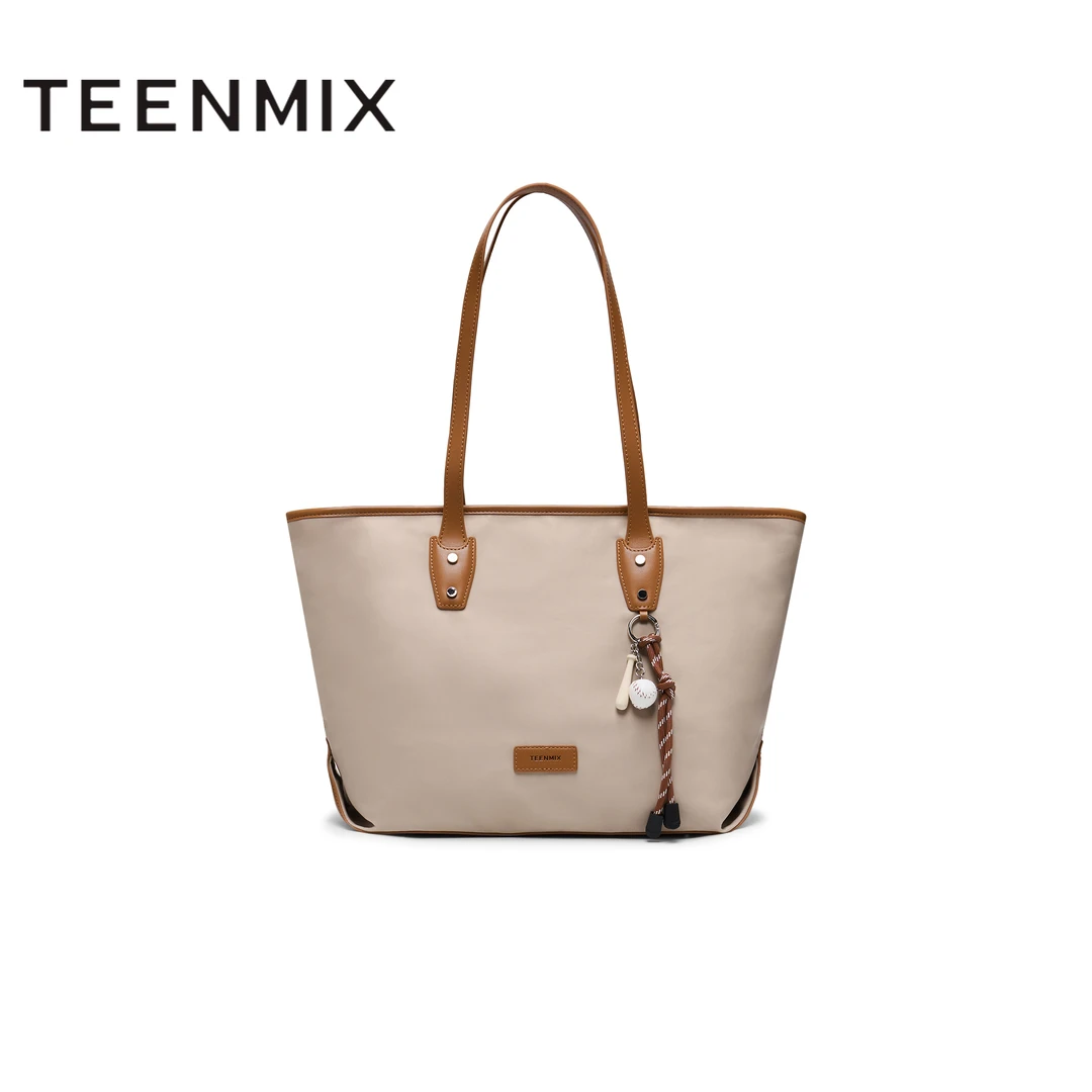 天美意2025新款商场同款单肩包大容量通勤包女托特包X3028DX4