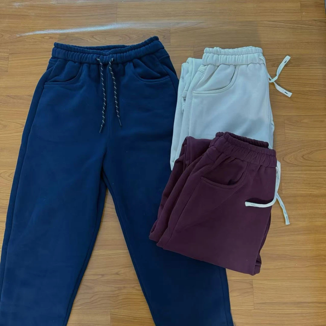 聪聪8829冬季新款简约百搭宽松松紧休闲裤