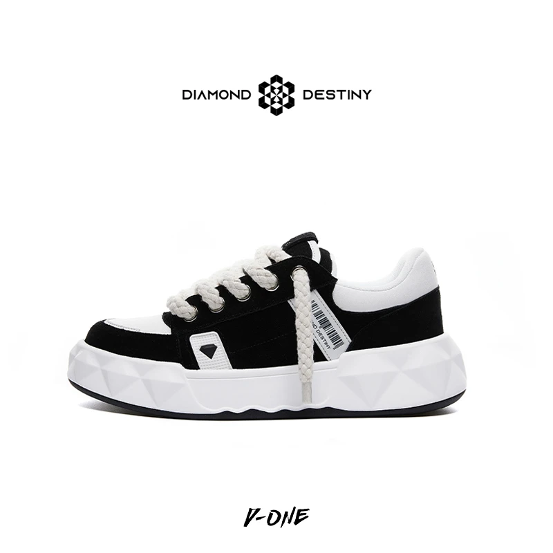 DIAMOND DESTINY阑夜黑 D-ONE 钻石命运面包鞋欧若风格增高休闲鞋
