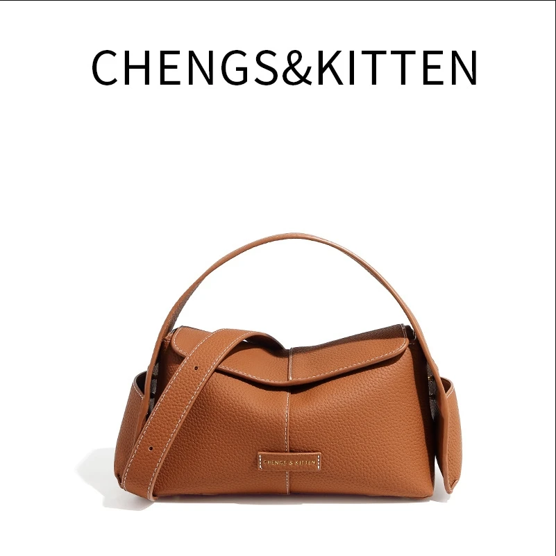 CHENGS&KITTEN[屋檐包]棕色质感高级品质24＊11＊9