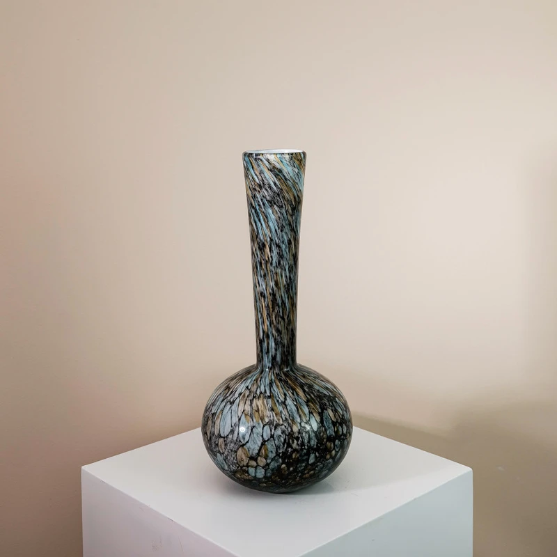 DD7高级感美式玻璃花瓶玄关桌面摆件民宿样板间装饰手工