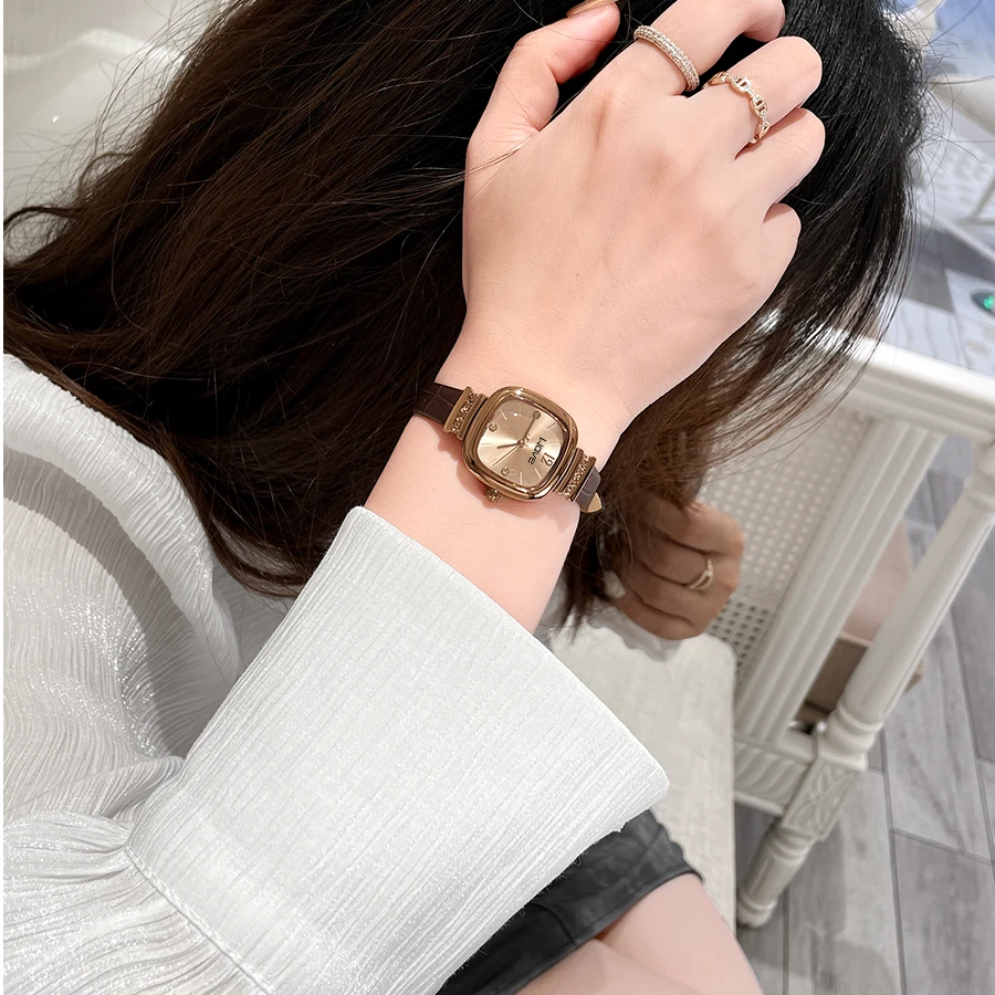 小方糖精致潮流百搭防水女士腕表轻奢小众复古气质女士小方表-A9