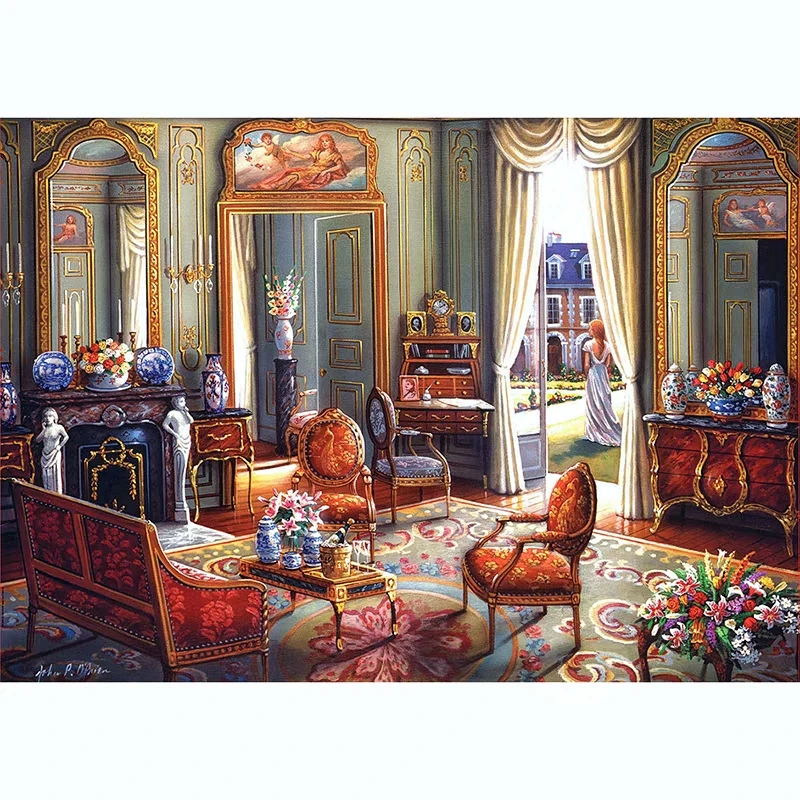 法国DMC十字绣-财姐专属客厅卧室油画 静谧时光 一个人的时刻