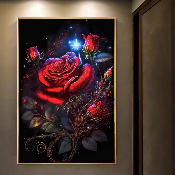 法国DMC十字绣客厅-财姐专属轻奢玫瑰