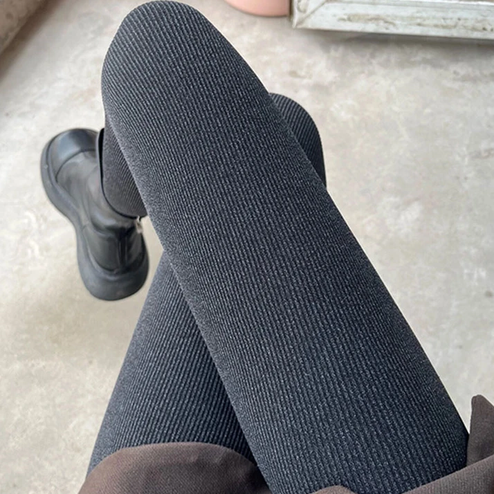 天歌良品加绒高腰螺纹打底裤女秋冬款外穿秋裤加厚棉裤保暖紧身裤