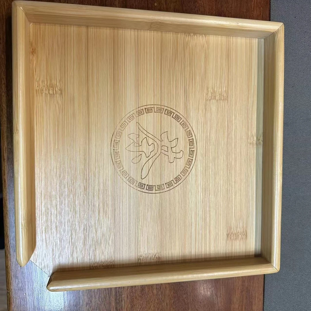 品茗茶具：茶盘 （白色）撬茶必备 品茶好物 全竹茶字评审盘