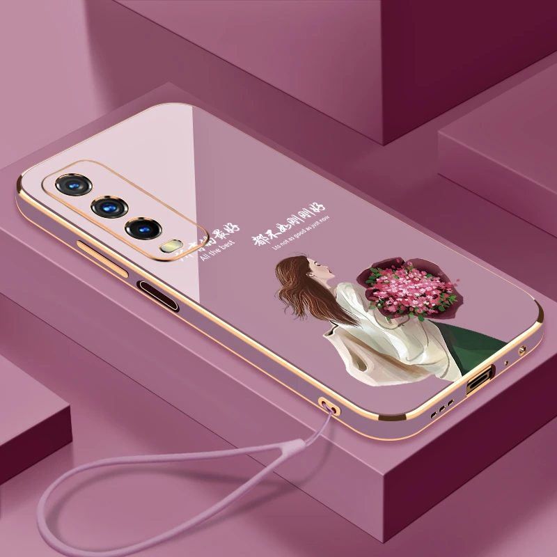 适用于IQOOU1X手机壳生活是自己的全包镜头硅胶防摔女款电镀软壳