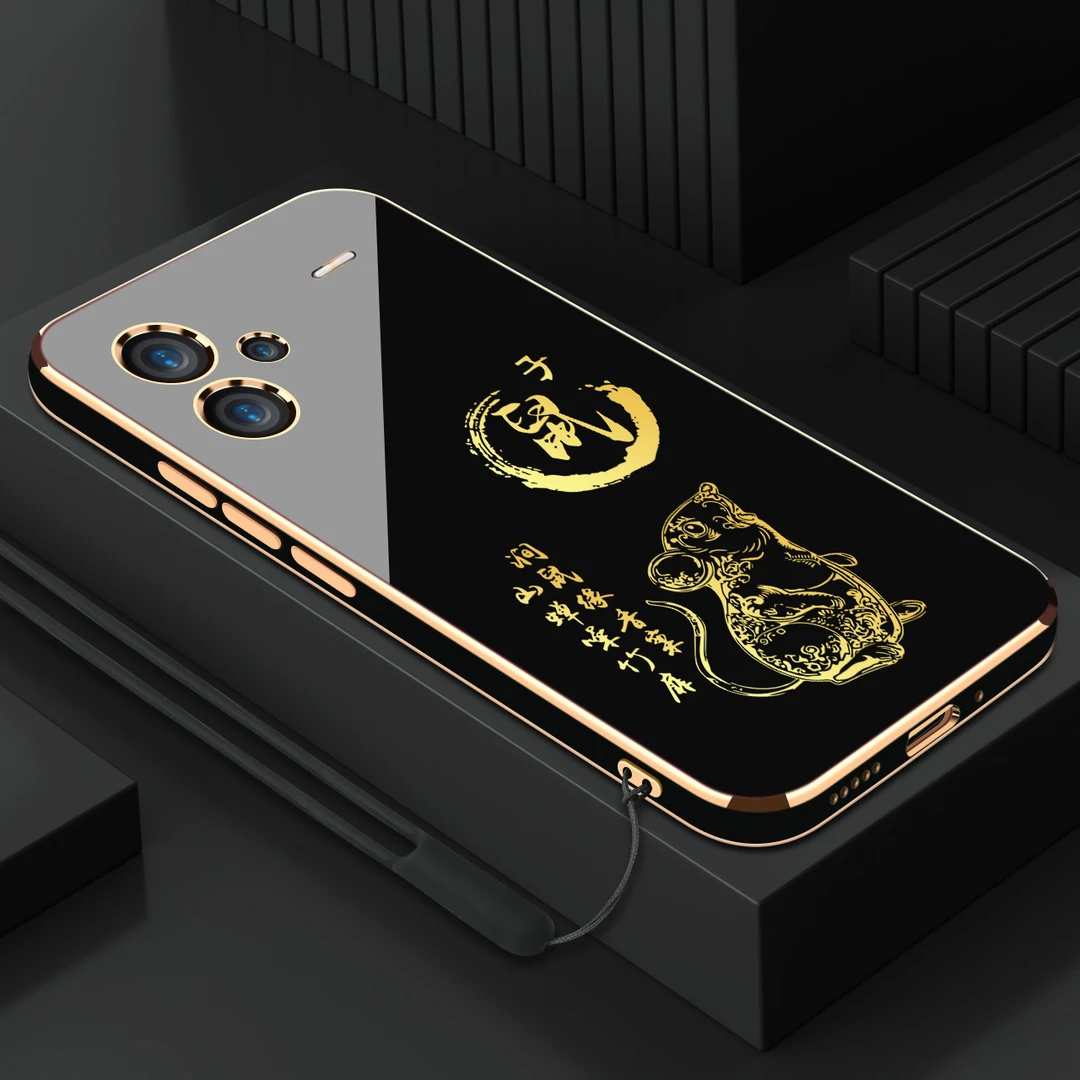 红米note13pro+电镀手机壳十二生肖直边国潮硅胶全包防摔保护套