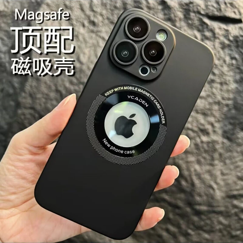 苹果15ProMax漏标磁吸网红iPhone14肤感喷油带镜头膜13防摔手机壳