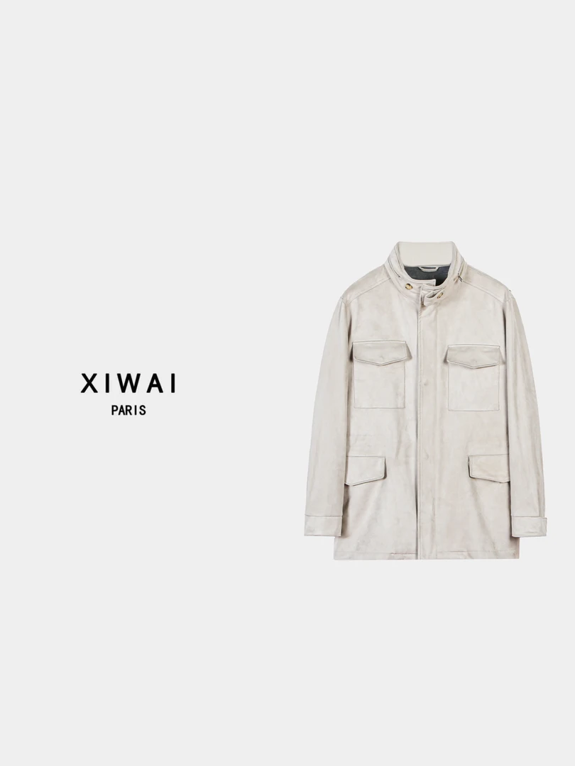 高级男装 秋冬新品24s男士猎装立领修身简约男款设计师百搭 A522