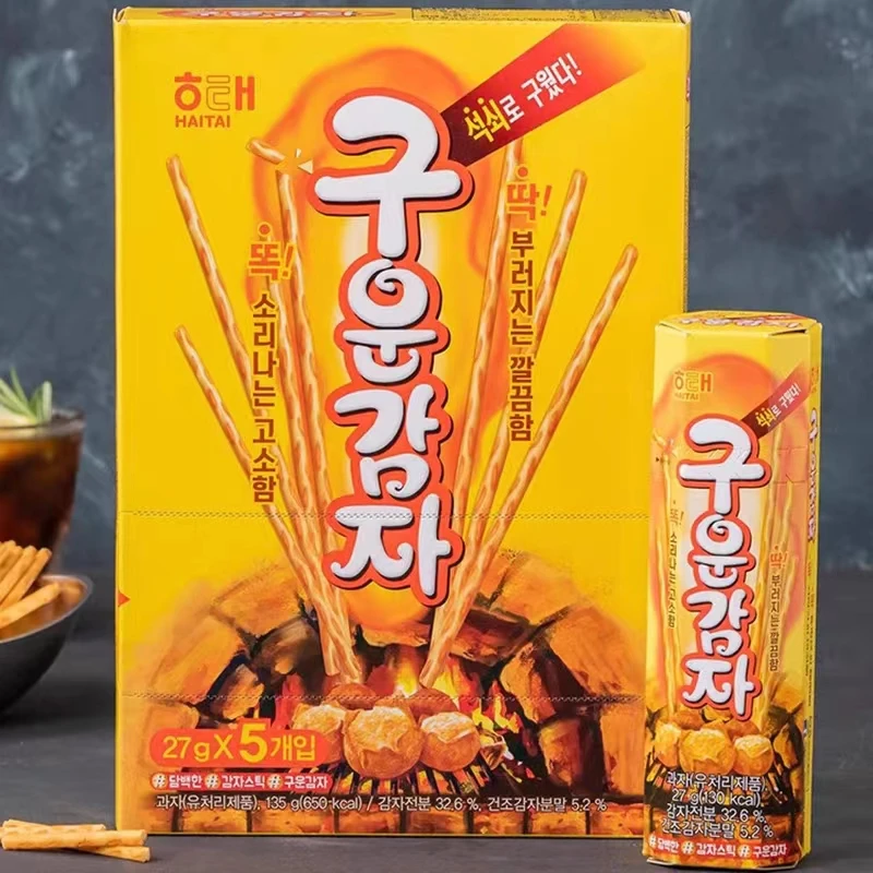 海太韩国进口海太烤薯棒 炭烤土豆条饼干棒儿童小吃零食碳烤味儿