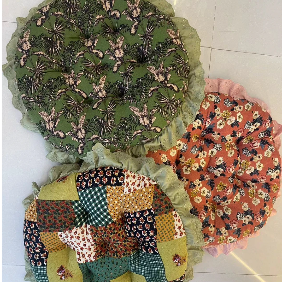 【北奈かわ会社】圆形透气加厚坐垫  不挑花色