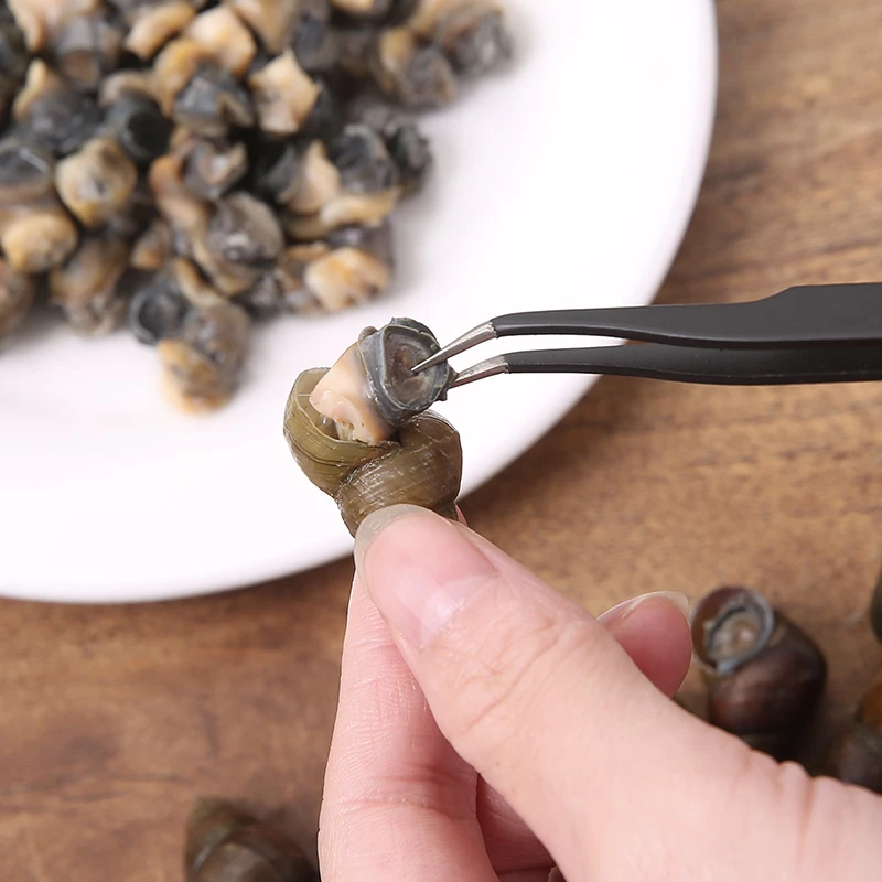 螺蛳取肉专用夹子家用快速挑田螺剪去尾镊工具不锈钢海螺丝剔肉器