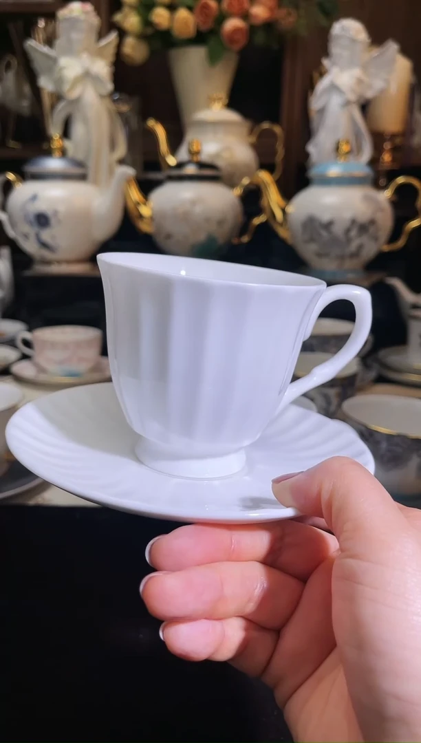 【闪购商品】骨瓷白色福利杯碟