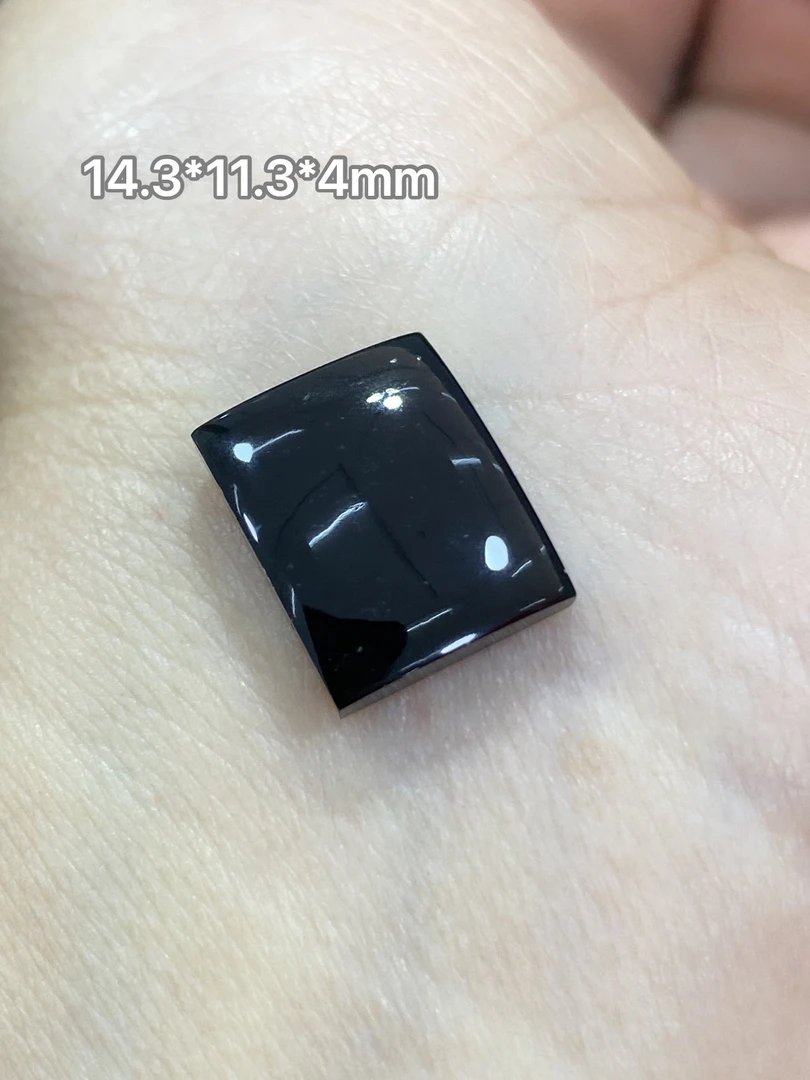 缅甸翡翠A货墨翠戒面戒指黑度好泛绿天然裸石证书包邮秒杀镶嵌