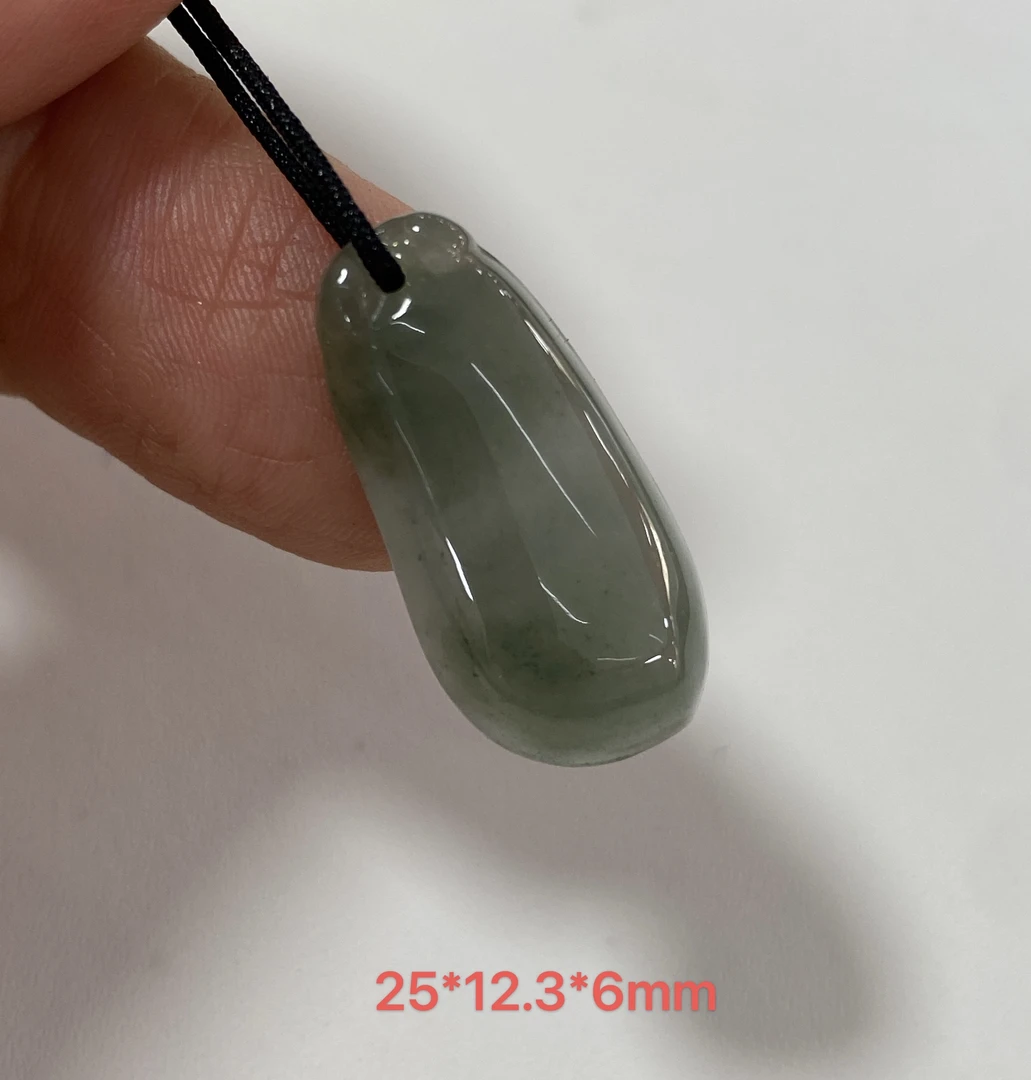 缅甸翡翠A货油青福瓜吊坠项链挂件包邮时尚镶嵌天然精品宝宝男女