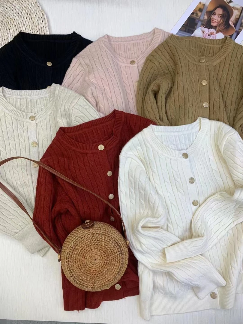 88510麻花针织开衫