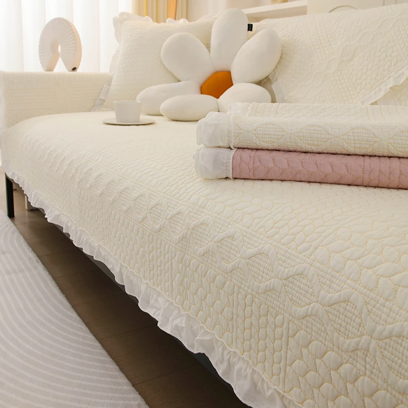 小清新棉沙发垫四季通用布艺简约现代防滑坐垫真皮沙发套罩盖布巾