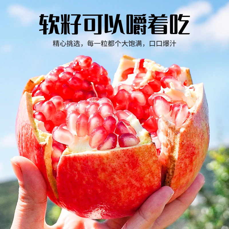坏果包赔24年突尼斯软籽石榴饱满多汁特产新鲜水果特大果新鲜采摘