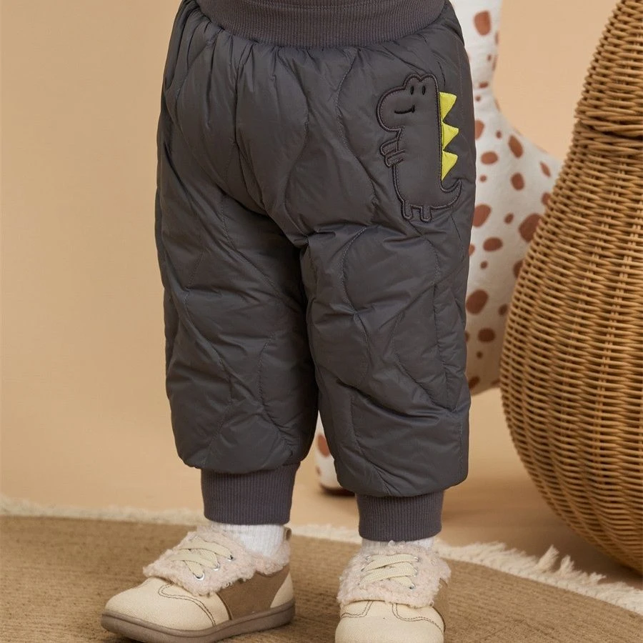 新品宝宝羽绒裤加厚男童加绒小婴儿冬装保暖女童童装儿童