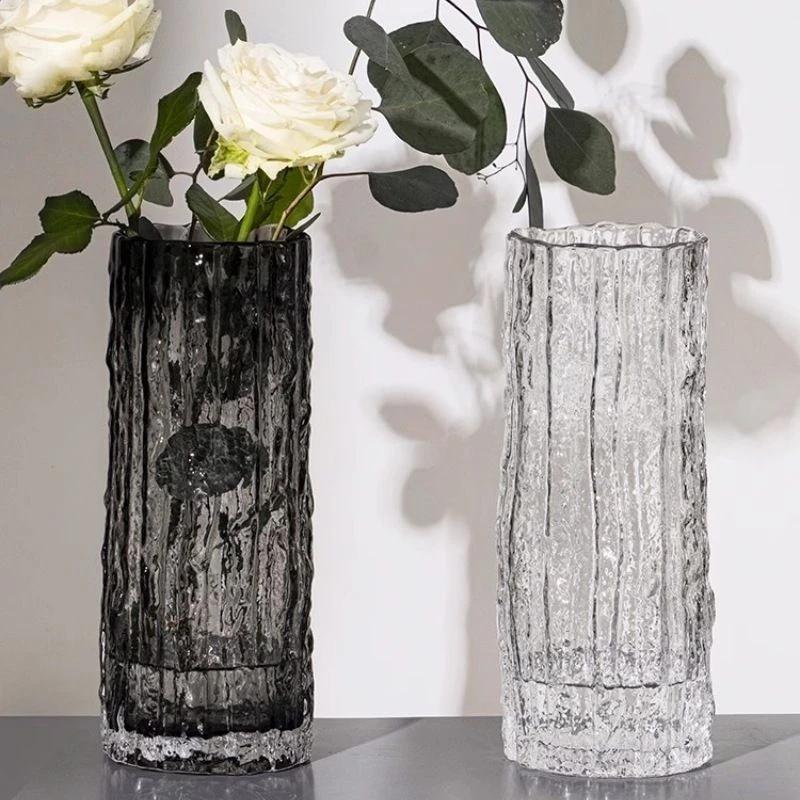 高级花瓶简约创意鲜花干花透明玻璃客厅桌面插花ins水养摆件加厚