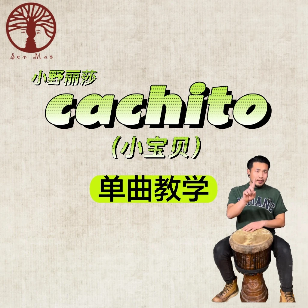 小野丽莎《cachito小宝贝》单曲教学（请拍这个） 流行非洲鼓课堂