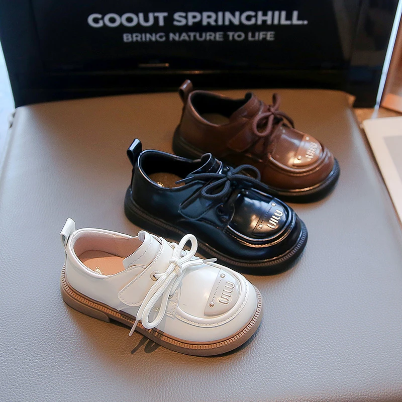 儿童小皮鞋2025春秋新款女童男童复古百搭单鞋软底小公主皮鞋629