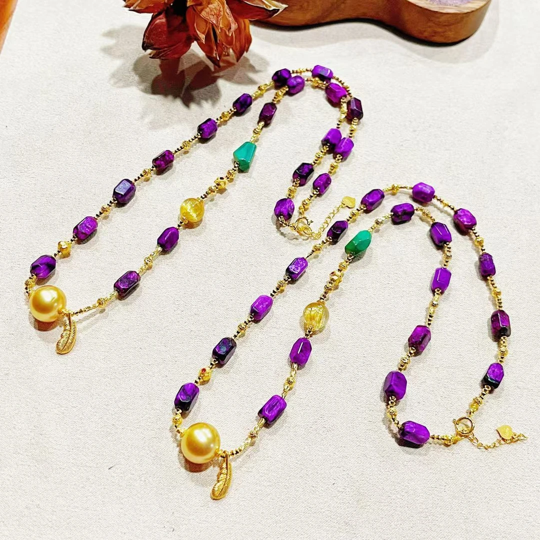 防拍价【壹芳珠宝】舒俱来艳丽皇家紫18k金项链（多样性发货一件）