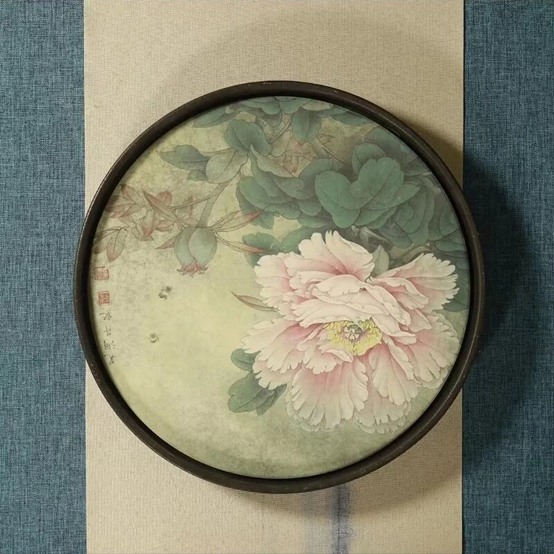 牡丹花开富贵速吸干泡盘茶盘小干泡茶艺