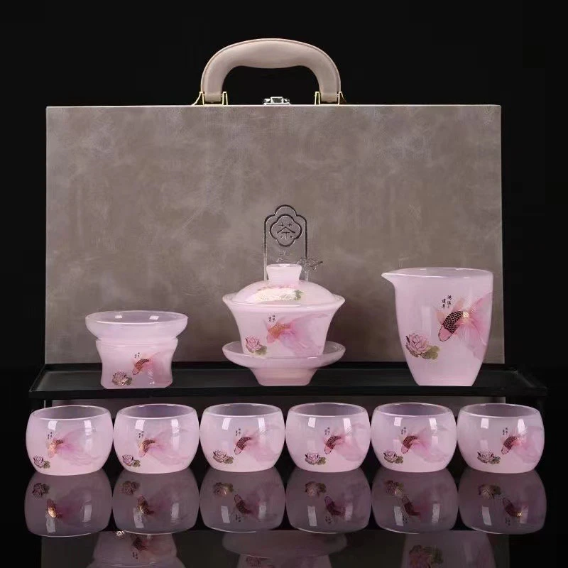 鸿运莲年粉玉琉璃套组