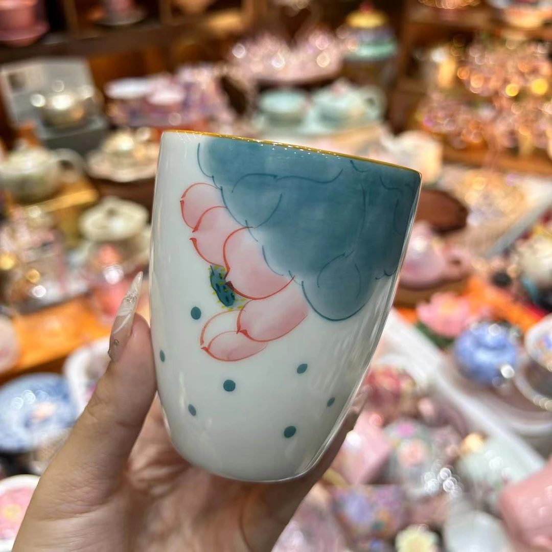 手绘荷韵莲莲公道杯